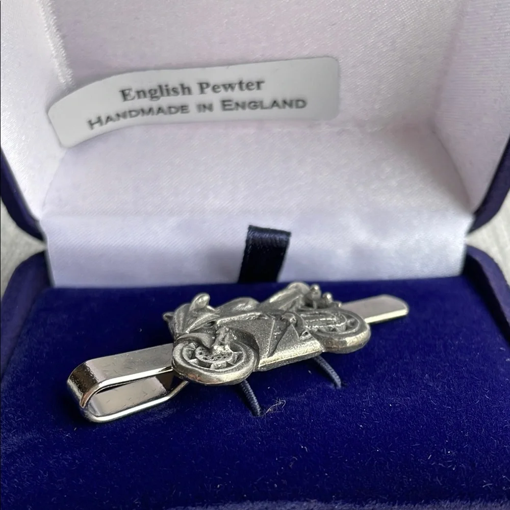 Hoardersworld Motorcycle Tie Clip (Slide) Handmade Gift Boxed